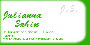 julianna sahin business card